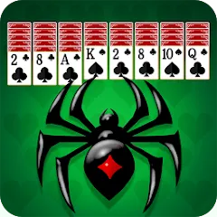 Взломанная Spider Solitaire: Card Game (Спайдер Солитер)  [МОД Mega Pack] - последняя версия apk на Андроид