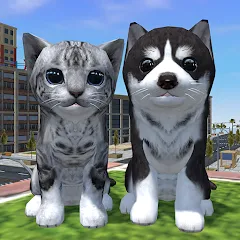 Скачать взломанную Cute Cat And Puppy World (Кьют Кэт Энд Паппи Ворлд)  [МОД Бесконечные деньги] - последняя версия apk на Андроид