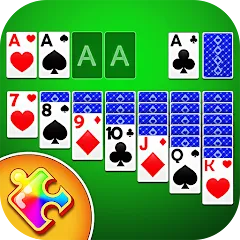 Взлом Solitaire Puzzle : Card Jigsaw (Солитер головоломка)  [МОД Бесконечные монеты] - последняя версия apk на Андроид
