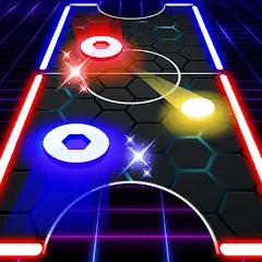 Скачать взломанную Air Hockey Glow HD Ultimate 2D (Эйр)  [МОД Много денег] - стабильная версия apk на Андроид