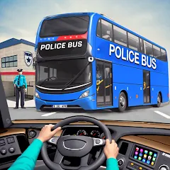 Скачать взломанную Police Bus Simulator Bus Games  [МОД Много денег] - последняя версия apk на Андроид