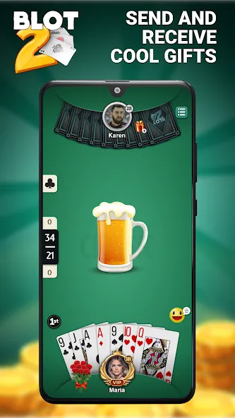 Blot 2 - Classic Belote (Блот 2)  [МОД Unlimited Money] Screenshot 5