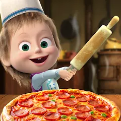 Взломанная Masha and the Bear Pizza Maker  [МОД Много монет] - последняя версия apk на Андроид