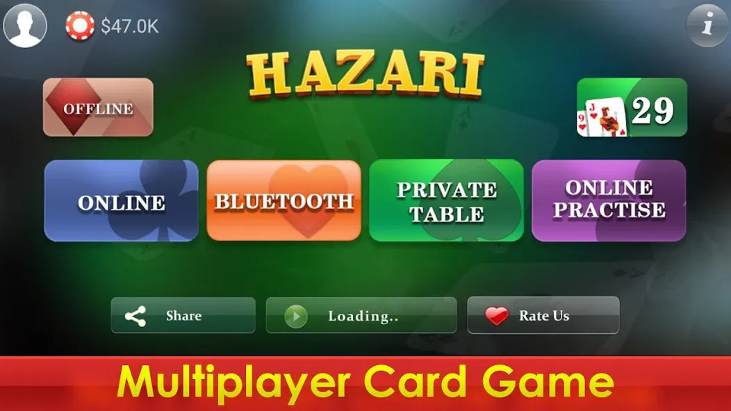 Hazari - 1000 Points Card Game (Хазари)  [МОД Бесконечные монеты] Screenshot 2