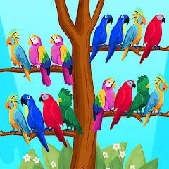 Взломанная Bird Puzzle - Color Game  [МОД Unlimited Money] - стабильная версия apk на Андроид