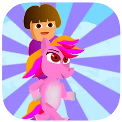 Взлом Dora Riding Pony Escape Jungle (Дора на Пони Едет из Джунглей)  [МОД Много денег] - последняя версия apk на Андроид
