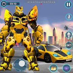 Скачать взломанную Flying Robot Transforming Game  [МОД Menu] - полная версия apk на Андроид