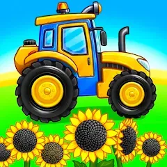 Взлом Tractor, car: kids farm games  [МОД Mega Pack] - стабильная версия apk на Андроид