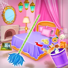 Взломанная Princess house cleaning advent  [МОД Много монет] - последняя версия apk на Андроид