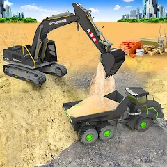 Скачать взломанную Sand Excavator Simulator Games  [МОД Бесконечные монеты] - стабильная версия apk на Андроид
