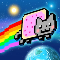 Взлом Nyan Cat: Lost In Space (Нян Кэт)  [МОД Menu] - стабильная версия apk на Андроид