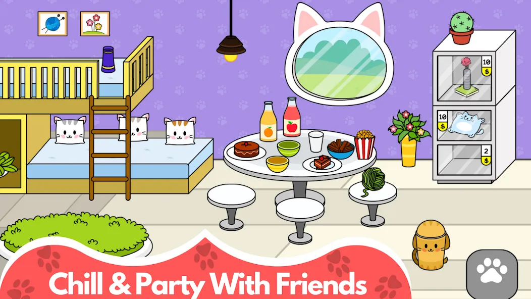My Cat Town - Cute Kitty Games  [МОД Меню] Screenshot 3