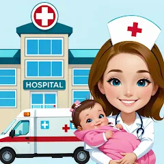 Взломанная My Hospital Town Doctor Games  [МОД Много монет] - стабильная версия apk на Андроид