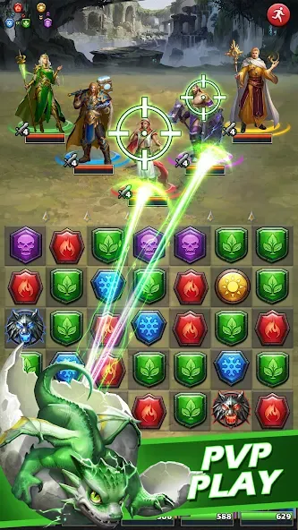 MythWars & Puzzles: RPG Match3  [МОД Много денег] Screenshot 3