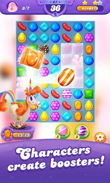 Candy Crush Friends Saga (Кенди Краш Френдс Сага)  [МОД Бесконечные монеты] Screenshot 3