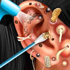 Взломанная Ear Salon ASMR Ear Wax& Tattoo (АСМР)  [МОД Unlocked] - стабильная версия apk на Андроид