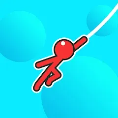 Взломанная Stickman Hook  [МОД Много монет] - последняя версия apk на Андроид