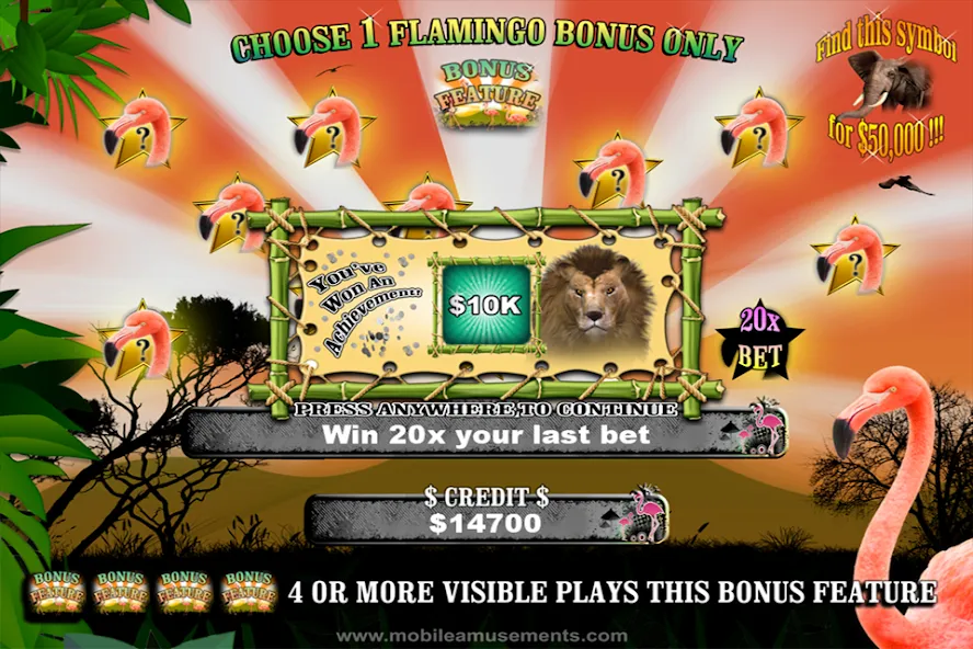 Flamingo Safari Slots (Фламинго Сафари Слоты)  [МОД Unlocked] Screenshot 2