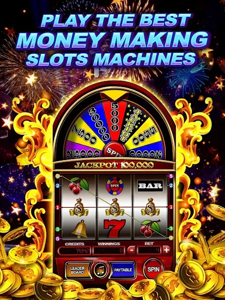 Money Wheel Slot Machine Game (Мани Вил Слот Машине Гейм)  [МОД Все открыто] Screenshot 5