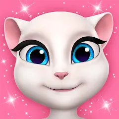 Взломанная My Talking Angela  [МОД Mega Pack] - стабильная версия apk на Андроид