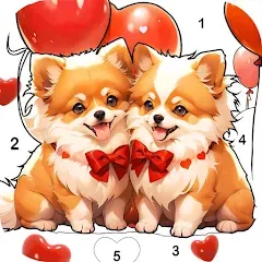 Взлом Dog Coloring, Color by number  [МОД Много денег] - полная версия apk на Андроид