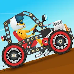Скачать взломанную Car Builder & Racing for Kids  [МОД Бесконечные деньги] - стабильная версия apk на Андроид