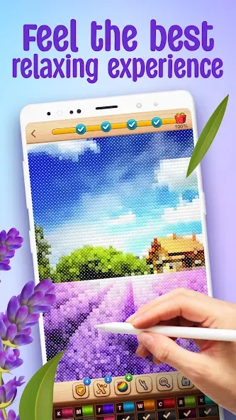 Cross-Stitch: Coloring Book (Кросс)  [МОД Все открыто] Screenshot 1
