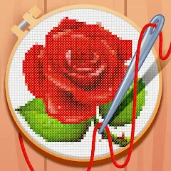 Взлом Cross-Stitch: Coloring Book (Кросс)  [МОД Все открыто] - полная версия apk на Андроид