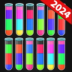 Скачать взлом Color Water Sort Puzzle Games (Цветные игры сортировки воды)  [МОД Unlimited Money] - последняя версия apk на Андроид