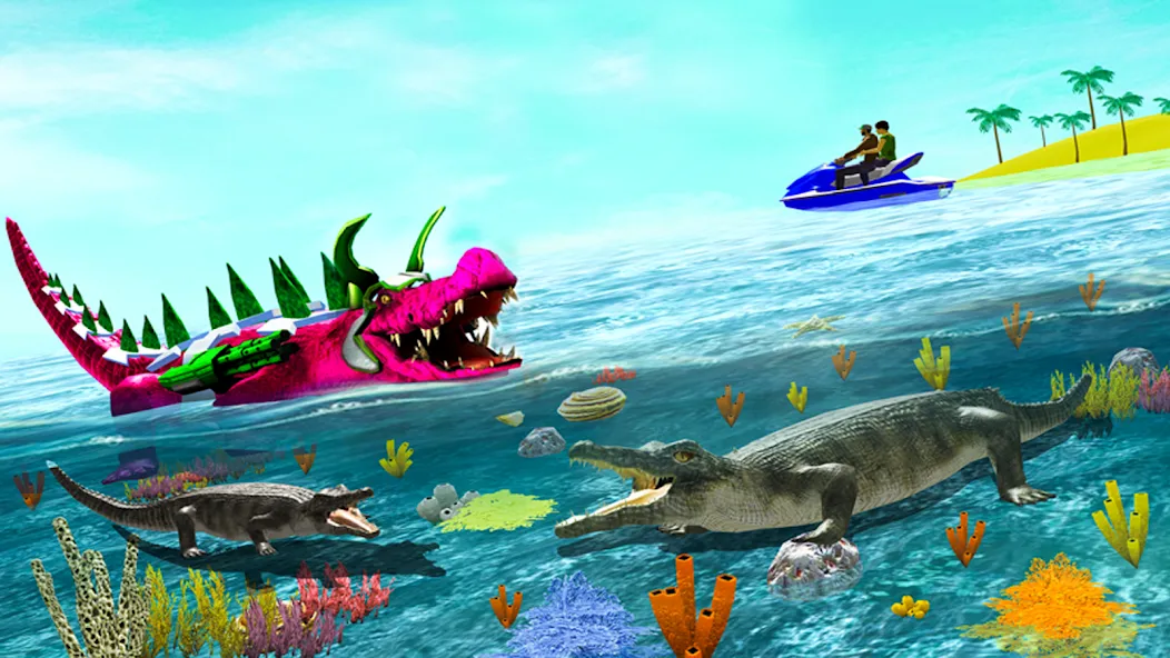 Robot Game Transform Crocodile  [МОД Все открыто] Screenshot 2