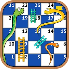 Скачать взломанную Snakes and Ladders - Ludo Game (Змеи и лестницы)  [МОД Unlocked] - последняя версия apk на Андроид