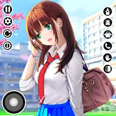 Взломанная Anime High School Life  [МОД Unlocked] - последняя версия apk на Андроид
