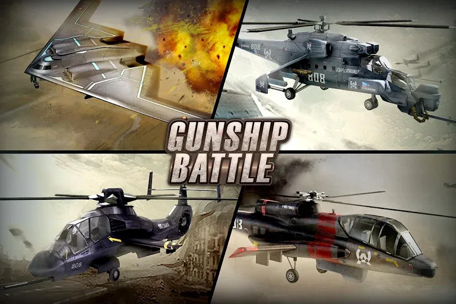 GUNSHIP BATTLE: Helicopter 3D  [МОД Unlimited Money] Screenshot 1