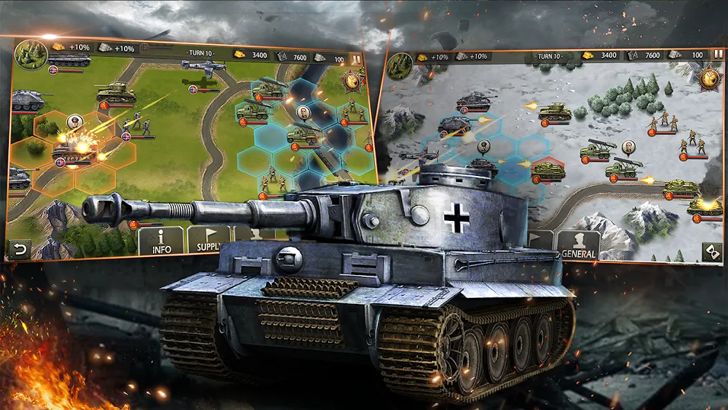 World War 2:WW2 Strategy Games (Вторая мировая война)  [МОД Unlimited Money] Screenshot 3