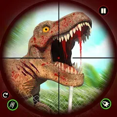 Скачать взломанную Dino Hunting Sniper Shooter 3D  [МОД Бесконечные деньги] - стабильная версия apk на Андроид