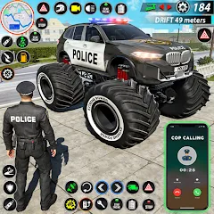 Взломанная Police Monster Truck Car Games  [МОД Unlocked] - последняя версия apk на Андроид