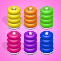 Скачать взлом Color Sort 3D — Hoop Stack  [МОД Меню] - стабильная версия apk на Андроид