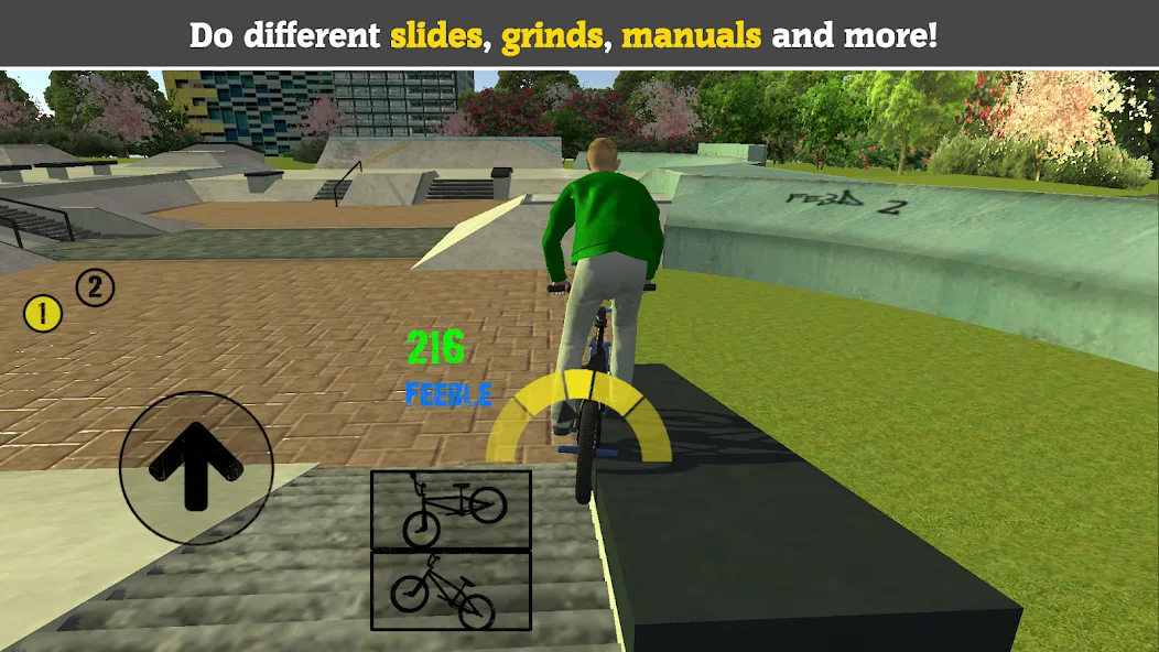BMX FE3D 2 (БМХ ФЭ3Д 2)  [МОД Unlimited Money] Screenshot 1