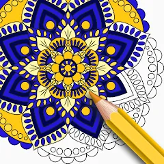 Скачать взломанную Mandala Coloring Book Game (Мандала Книга раскрасок  Игра)  [МОД Бесконечные монеты] - стабильная версия apk на Андроид
