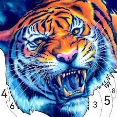 Скачать взломанную Animal Paint by Number Game (Анимал Пэйнт бай Намбер Гэйм)  [МОД Меню] - полная версия apk на Андроид