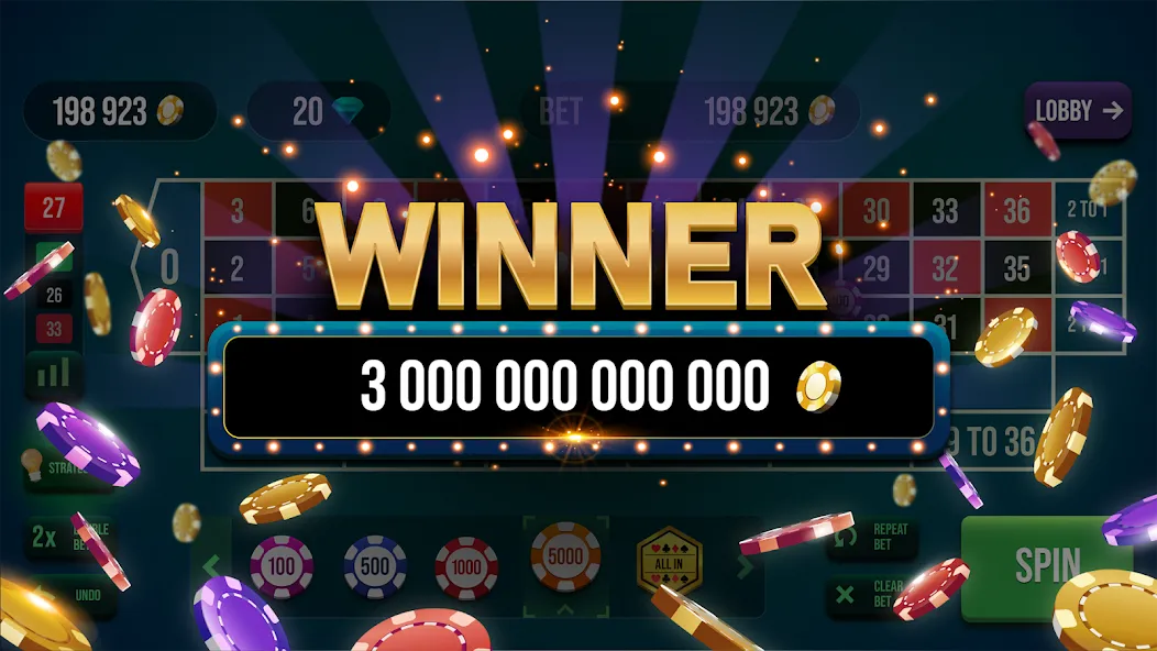 Roulette All Star: Casino Game (Рулетка Олл Стар)  [МОД Mega Pack] Screenshot 5